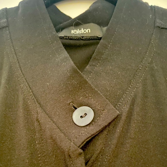 Swedish Designer Ralston Black Viscose Dress with Pockets - Picture 3 of 9